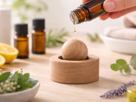 Duftkugel Holz für ätherische Öle - Aroma Diffuser